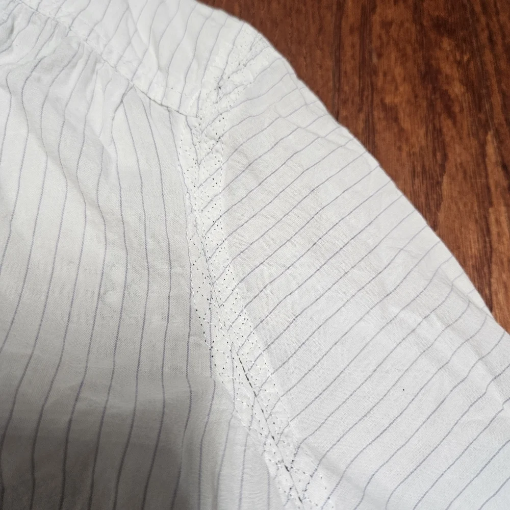 Free People Cream Long Sleeve Button Down Shirt